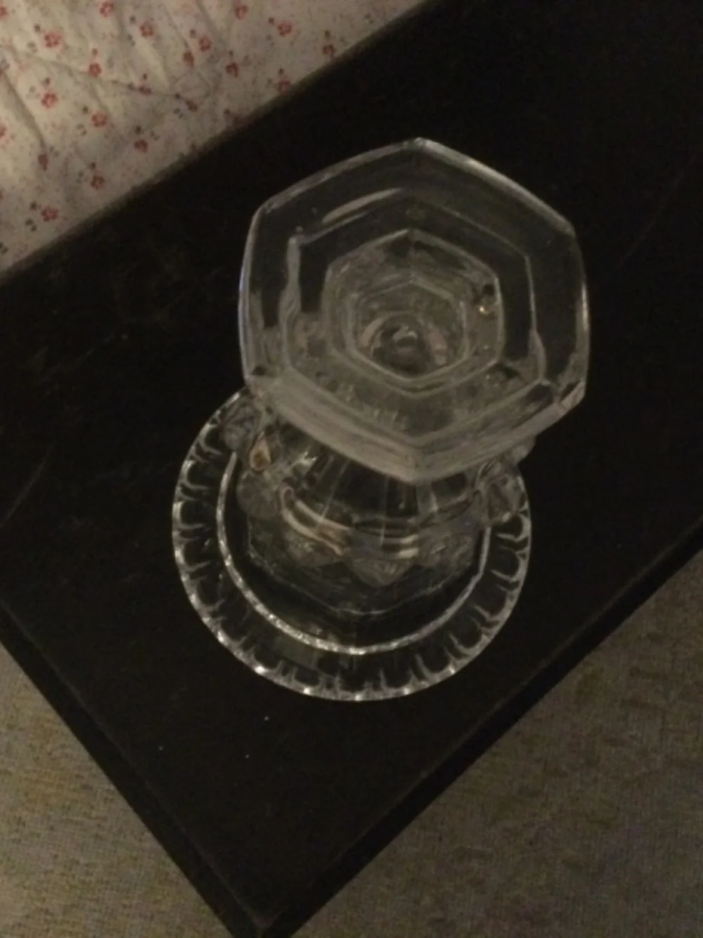 Anthropologie Iris Pressed Glass Vase